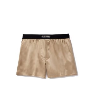 Slips Tom Ford Silk Boxer Homme Beige | XQAFN-3978