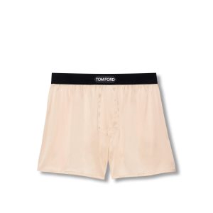 Slips Tom Ford Silk Boxer Homme Jaune Clair | PSELV-5936