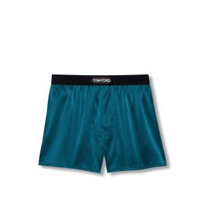 Slips Tom Ford Silk Boxer Homme Paon | UPCWS-0194