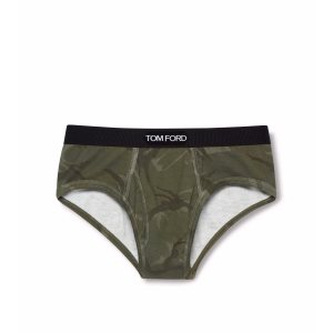 Slips Tom Ford True Camo Coton Boxer Homme Vert Olive Foncé | VCYKF-6539