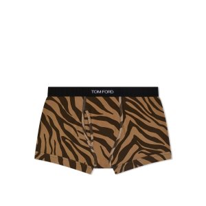 Slips Tom Ford Zebra Coton Boxer Homme Caramel | UQYOL-6048