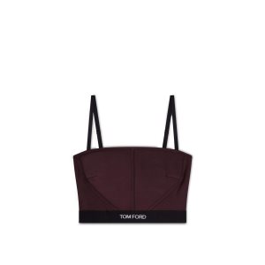 Soutien Gorge Tom Ford Modal Signature Top Femme Chocolat Foncé | RHCBI-6724