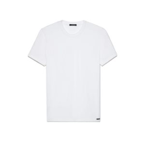 T Shirts Tom Ford Coton Modal Crewneck Homme Blanche | OEZYP-6485