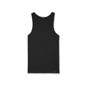 T Shirts Tom Ford Coton Modal Rib Tank Homme Noir | CBITO-8641