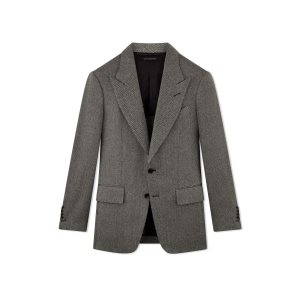 Vestes Tom Ford Cashmere Herringbone Shelton Homme Grise | UDBPV-9048