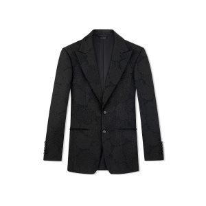 Vestes Tom Ford Flower Jacquard Cooper Homme Noir | PZIRS-7580