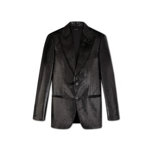 Vestes Tom Ford Lurex Velvet Atticus Cocktail Homme Noir | LPHJC-5703