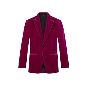 Vestes Tom Ford Viscose Fluid Velvet Cooper Homme Magenta | FDLUN-6849