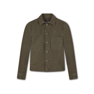 Vêtements D'extérieur Tom Ford Brushed Coton Workwear Jacket Homme Vert Foncé | NHTRE-8513