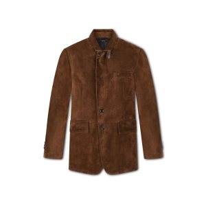 Vêtements D'extérieur Tom Ford Cashmere Daim Sartorial Blazer Homme Marron Foncé | ADJHX-8052