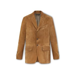 Vêtements D'extérieur Tom Ford Cashmere Daim Sartorial Blazer Homme Marron | OBHZX-5298