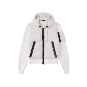 Vêtements D'extérieur Tom Ford Down Front Hoodie Homme Blanche | QVCST-8039