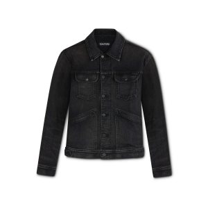 Vêtements D'extérieur Tom Ford Japanese Selvedge Denim Jacket Homme Noir | JIOPR-2037