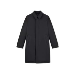 Vêtements D'extérieur Tom Ford Micro Faille Light-fill Raincoat Homme Noir | MCQPI-6538