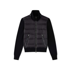 Vêtements D'extérieur Tom Ford Nylon Down Front Blouson Homme Noir | JHBPS-4079