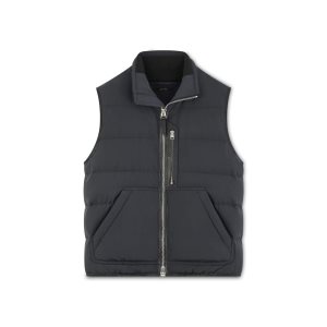 Vêtements D'extérieur Tom Ford Nylon Horizontal Down Gilet Homme Bleu Marine | ZCOMV-7624