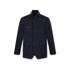 Vêtements D'extérieur Tom Ford Techno Light-fill Military Jacket Homme Bleu Marine | HOXAL-9042